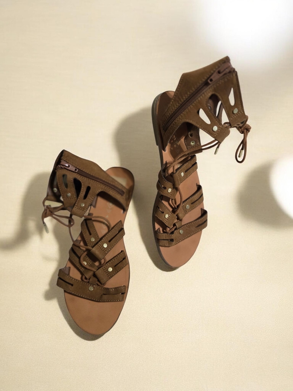 Women's Brown Gladiator Sandals - By DV size 7.5